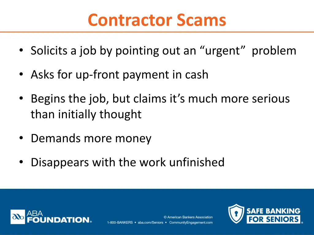 contractor scams