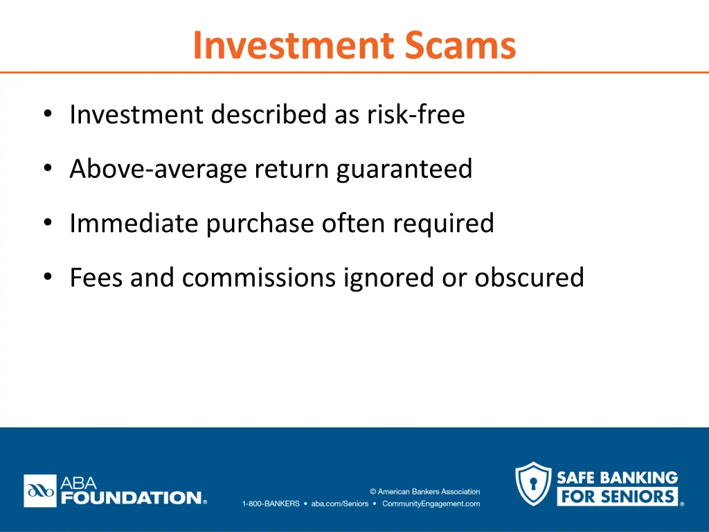 investment scams