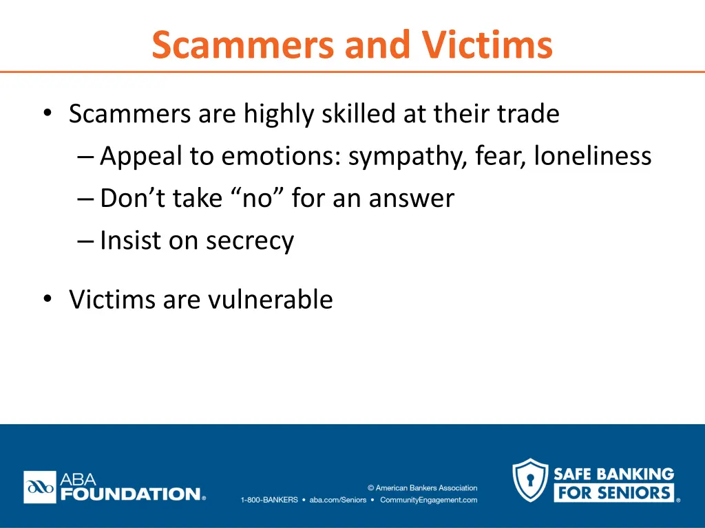 scammers and victims