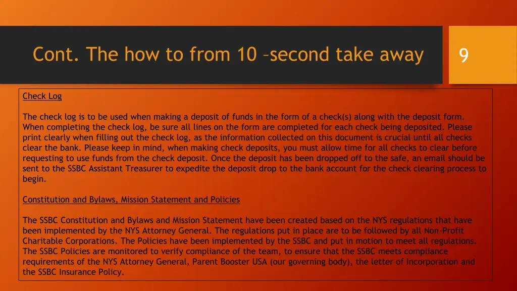 cont the how to from 10 second take away