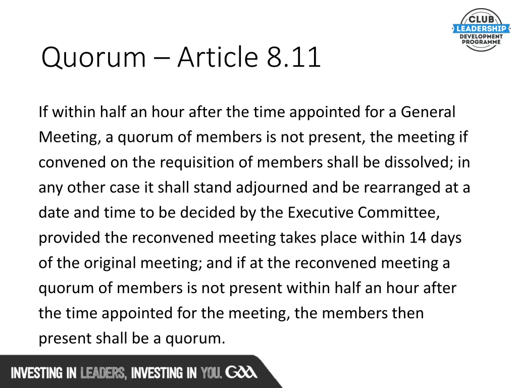 quorum article 8 11