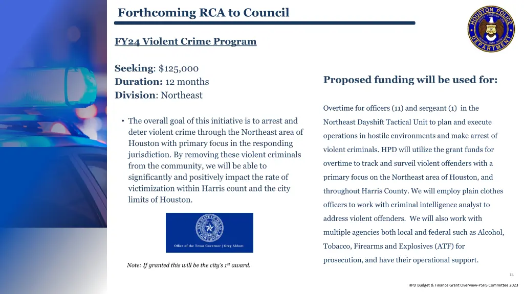 forthcoming rca to council 4