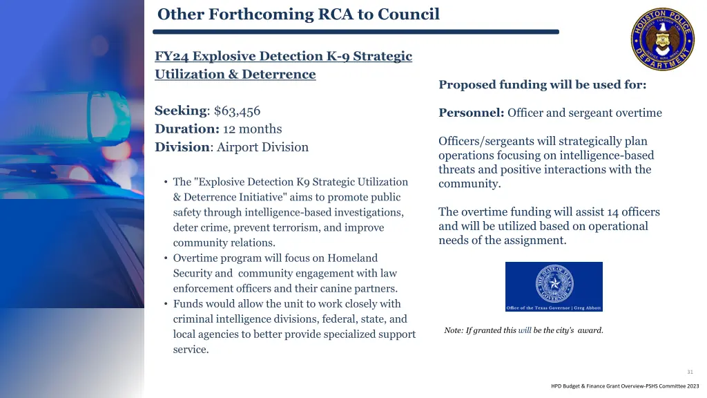 other forthcoming rca to council 10