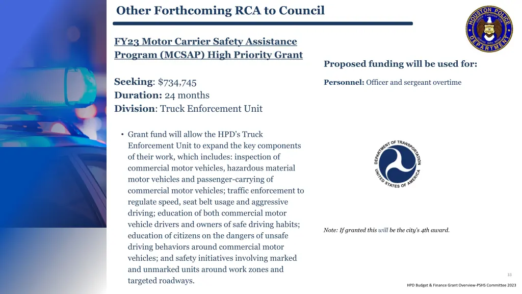 other forthcoming rca to council 12
