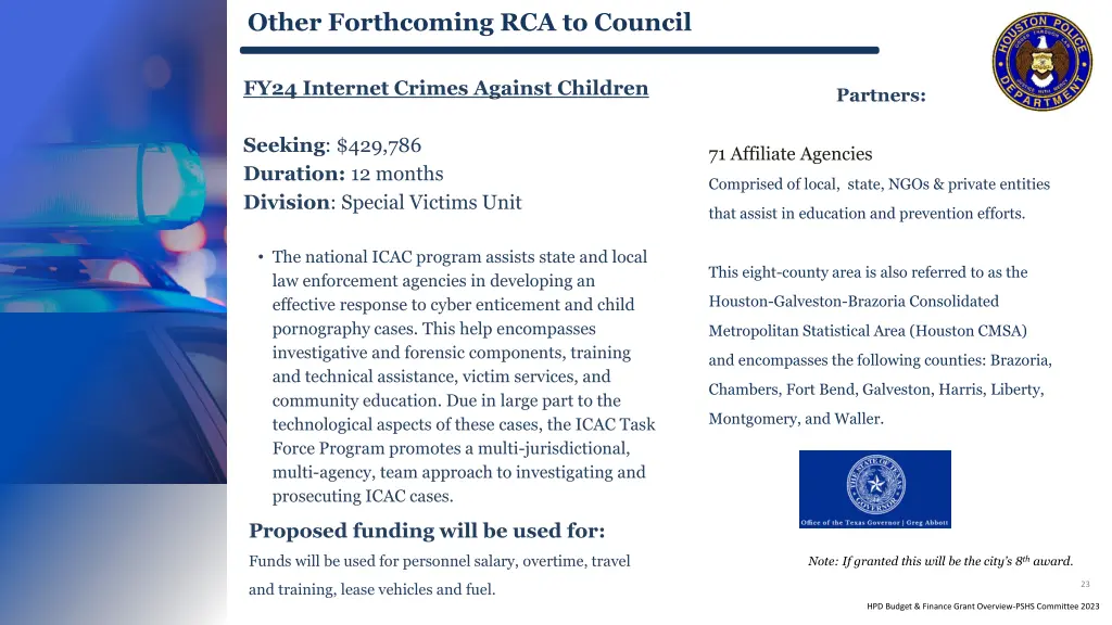 other forthcoming rca to council 2