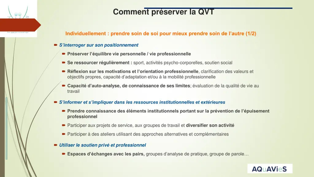 comment pr server la qvt