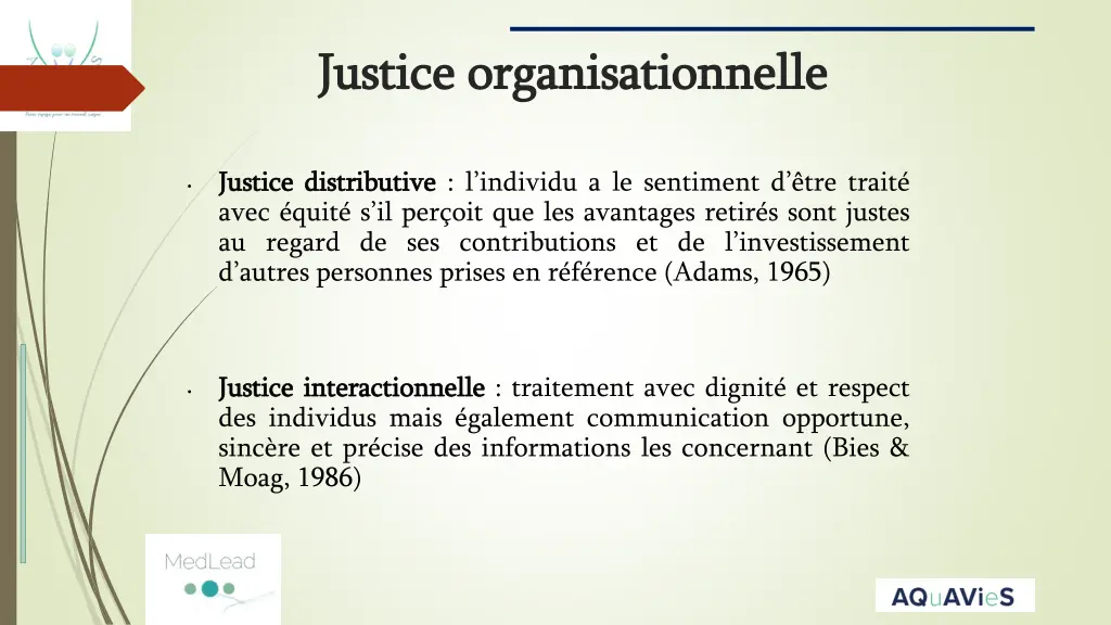 justice organisationnelle justice