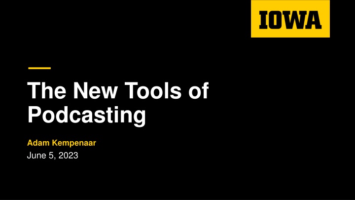 the new tools of podcasting