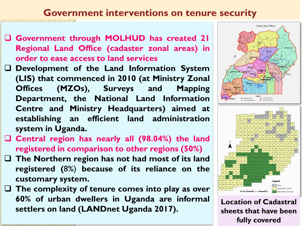 government interventions on tenure security