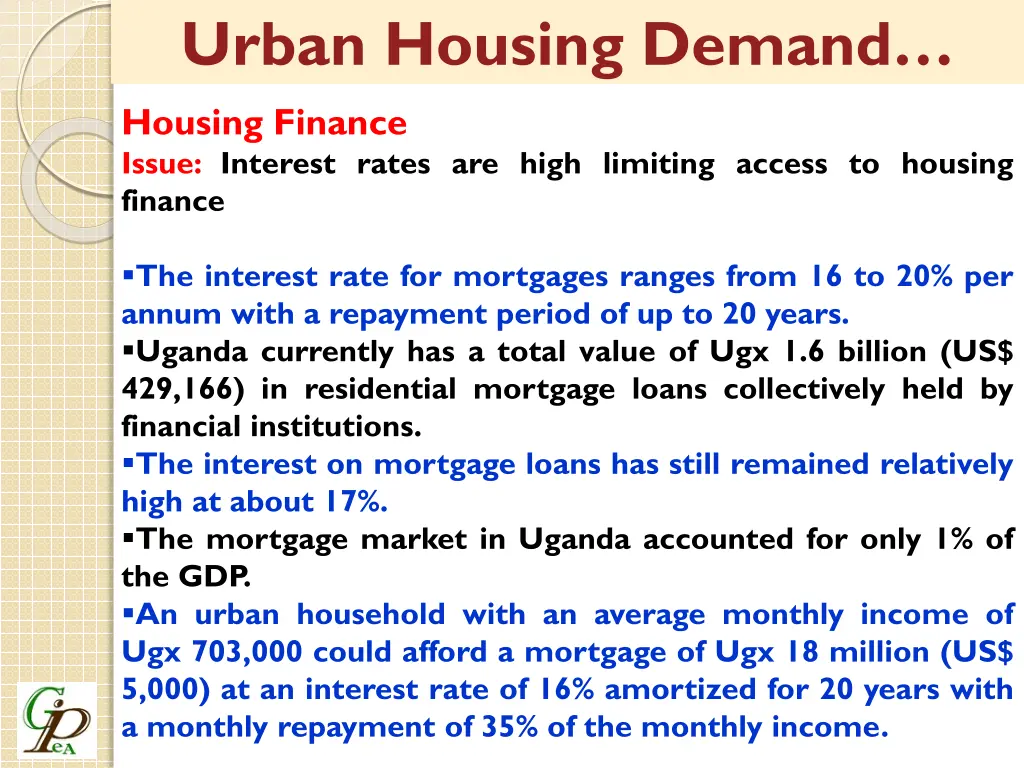 urban housing demand