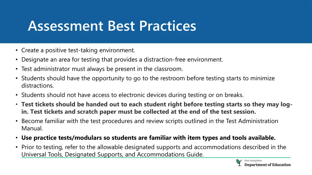 assessment best practices