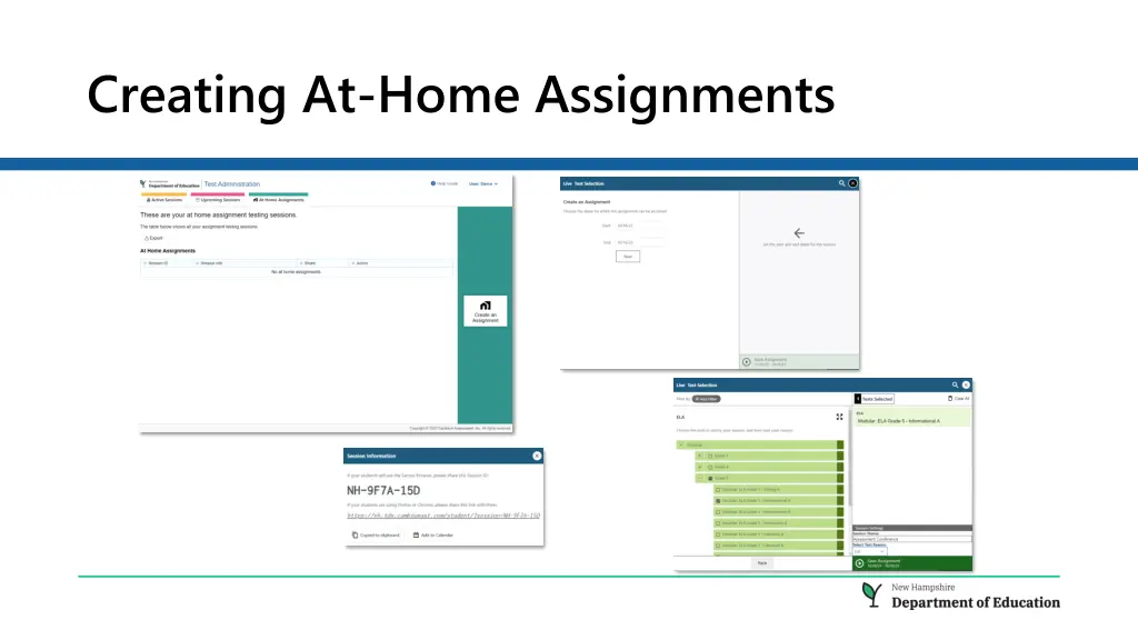 creating at home assignments