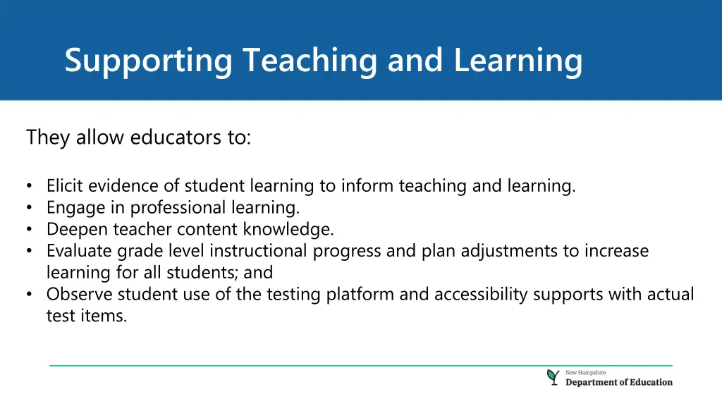 supporting teaching and learning