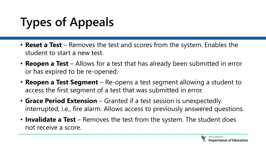 types of appeals