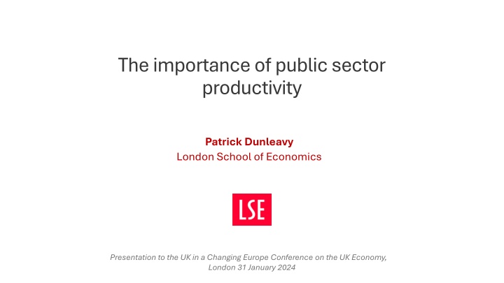 the importance of public sector productivity