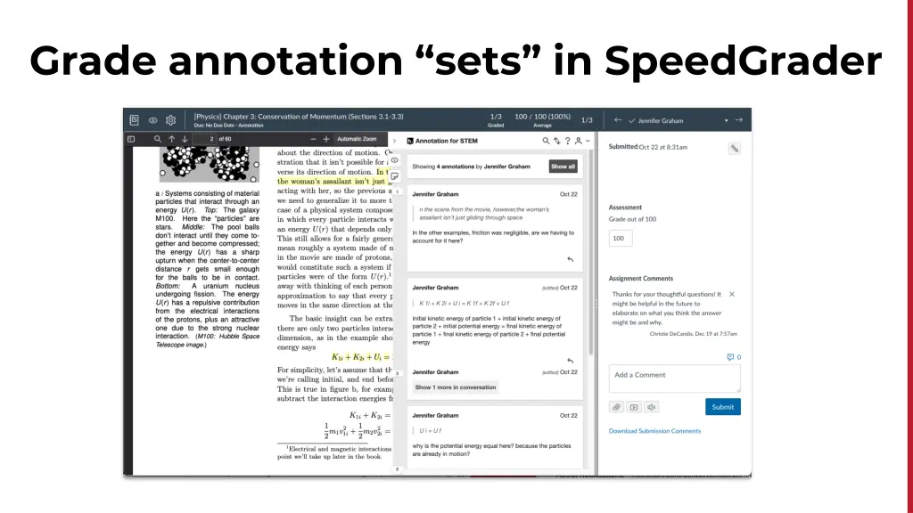 grade annotation sets in speedgrader