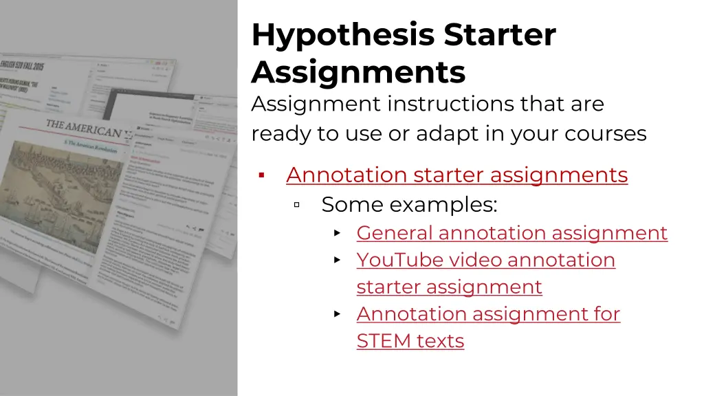 hypothesis starter assignments assignment