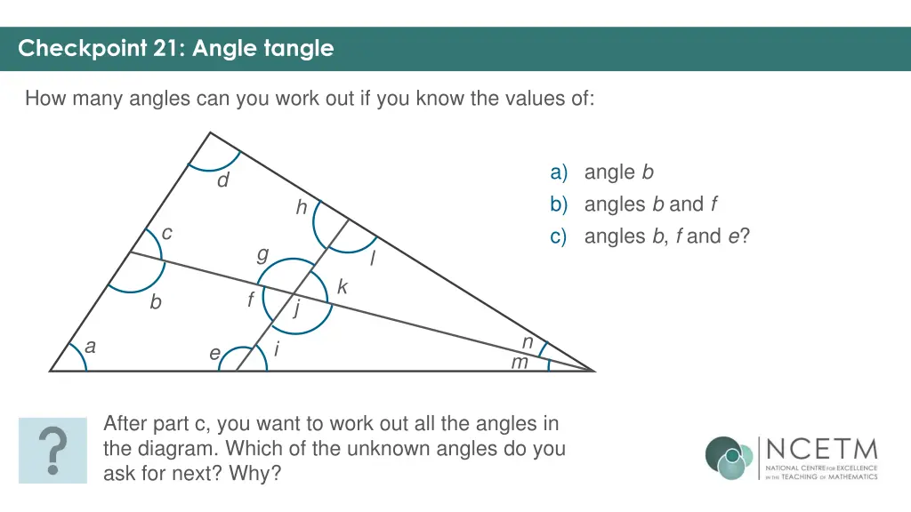 checkpoint 21 angle tangle