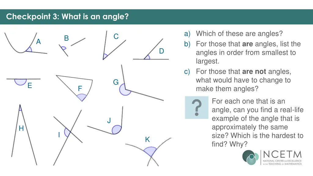 checkpoint 3 what is an angle