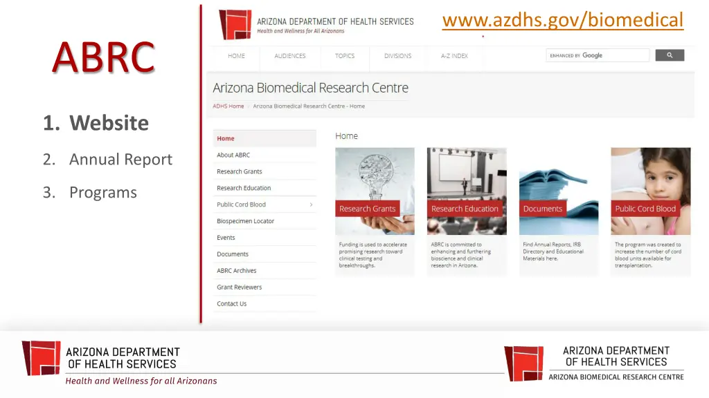 www azdhs gov biomedical