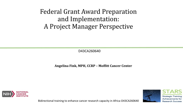 federal grant award preparation