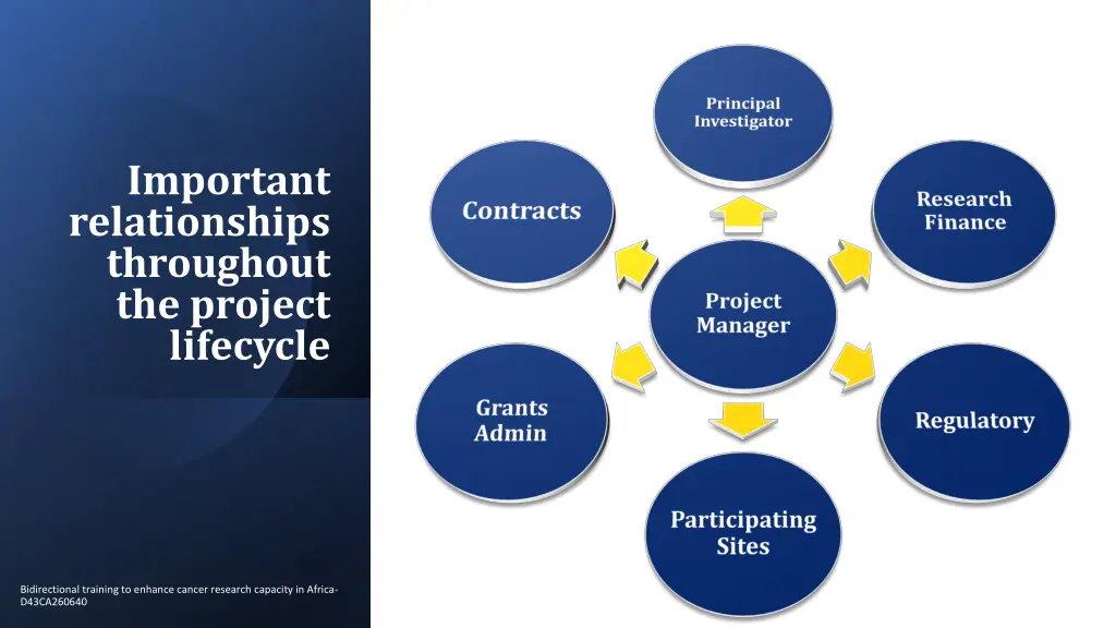 important relationships throughout the project