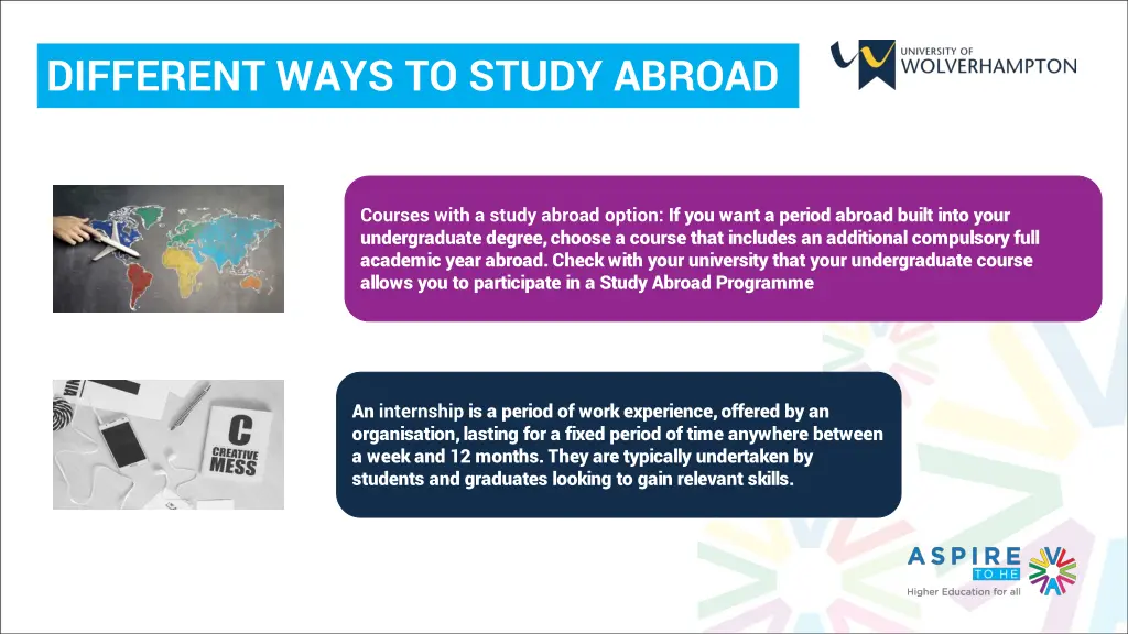 different ways to study abroad