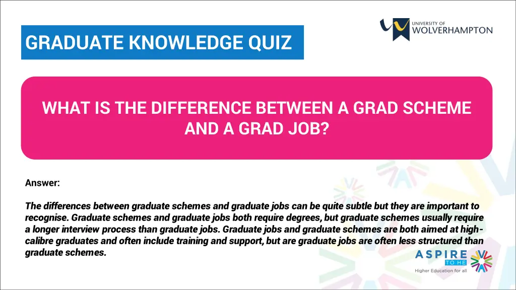 graduate knowledge quiz 2