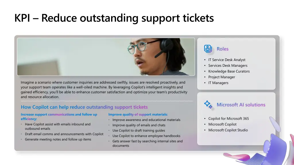 kpi reduce outstanding support tickets