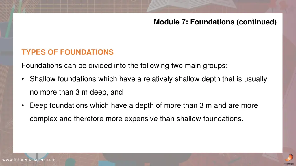 module 7 foundations continued