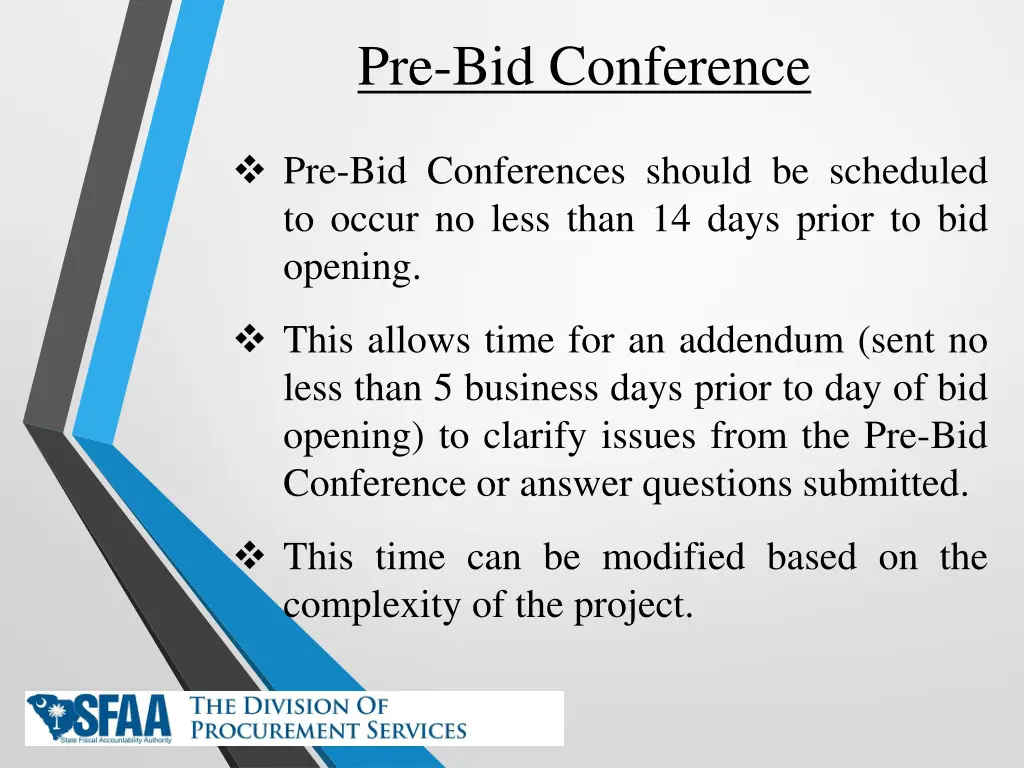 pre bid conference