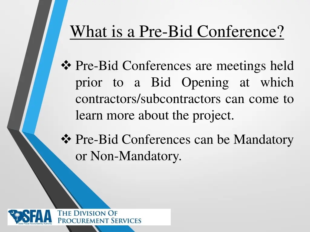 what is a pre bid conference