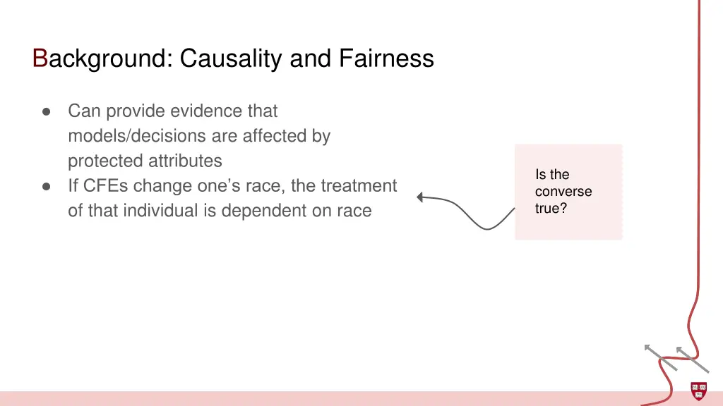 background causality and fairness