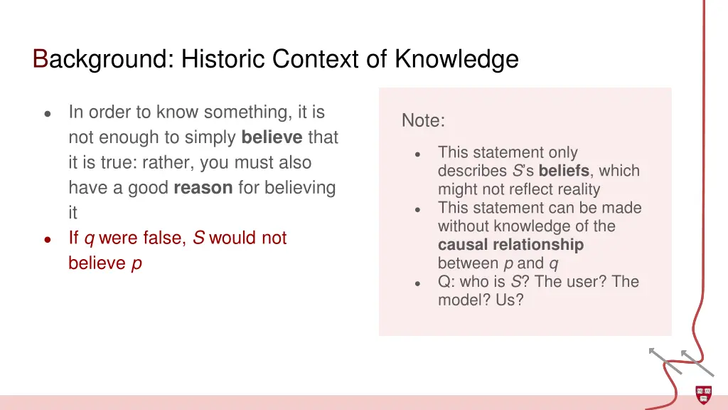 background historic context of knowledge