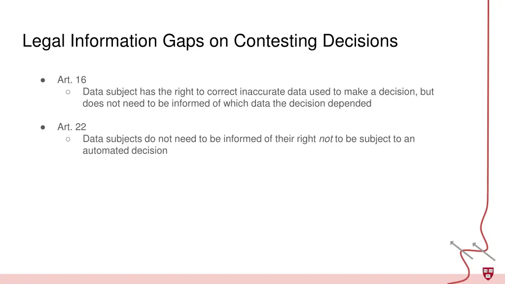 legal information gaps on contesting decisions