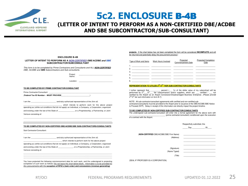 5c2 enclosure b b 4b letter of intent to perform