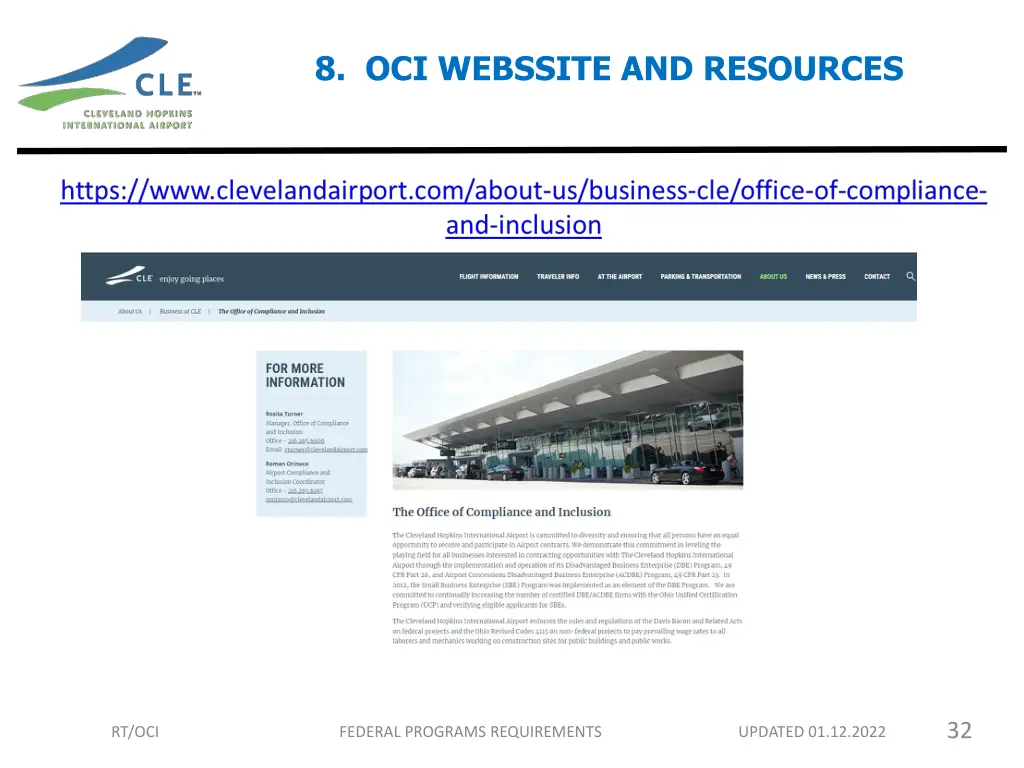 8 oci webssite and resources