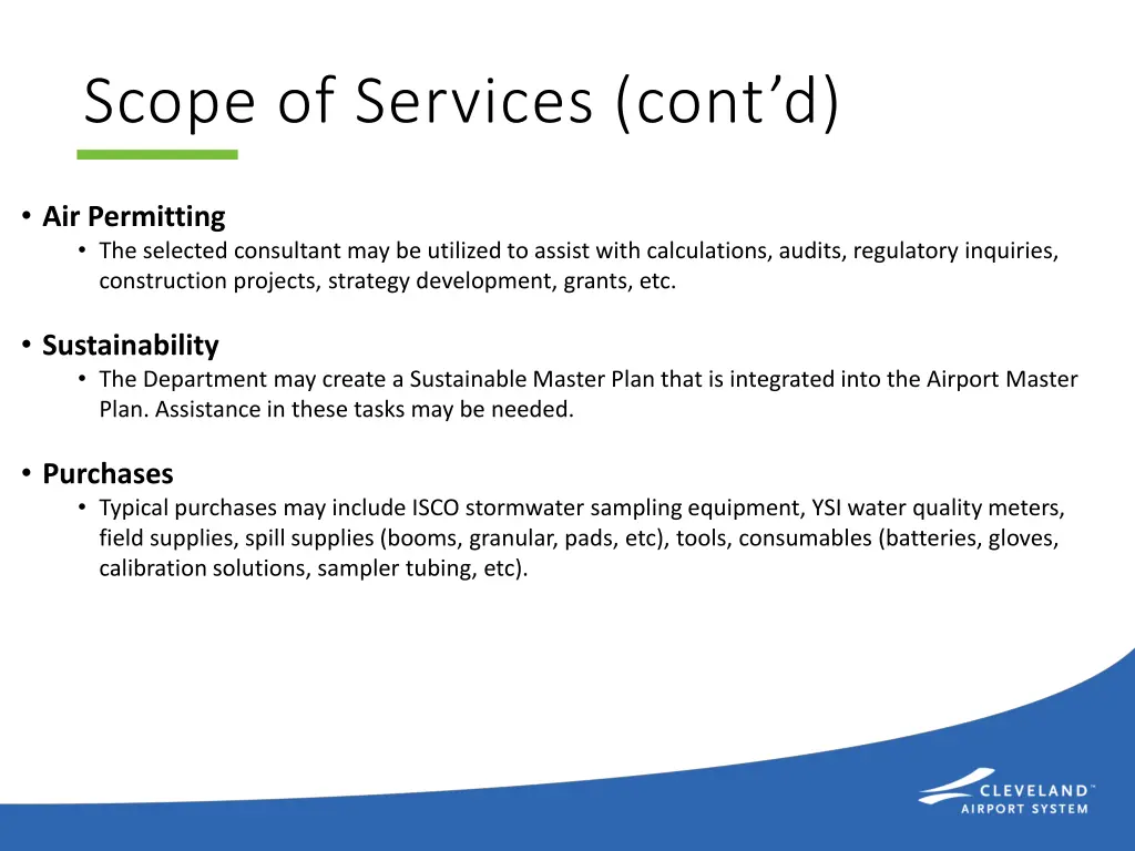 scope of services cont d 1