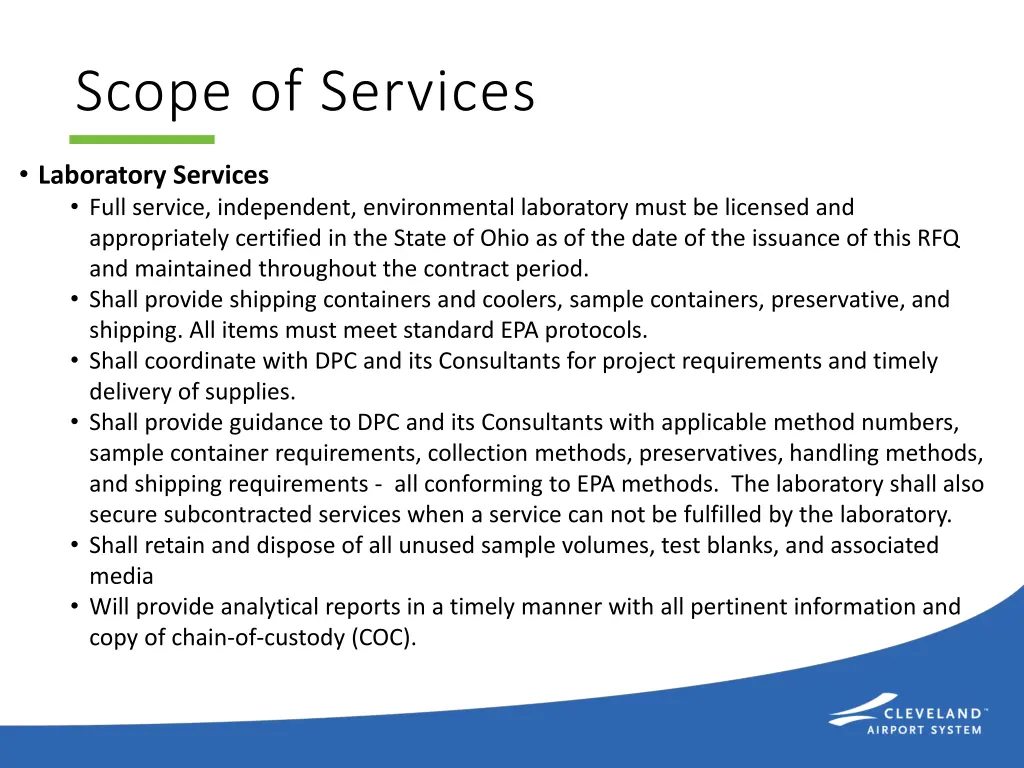 scope of services