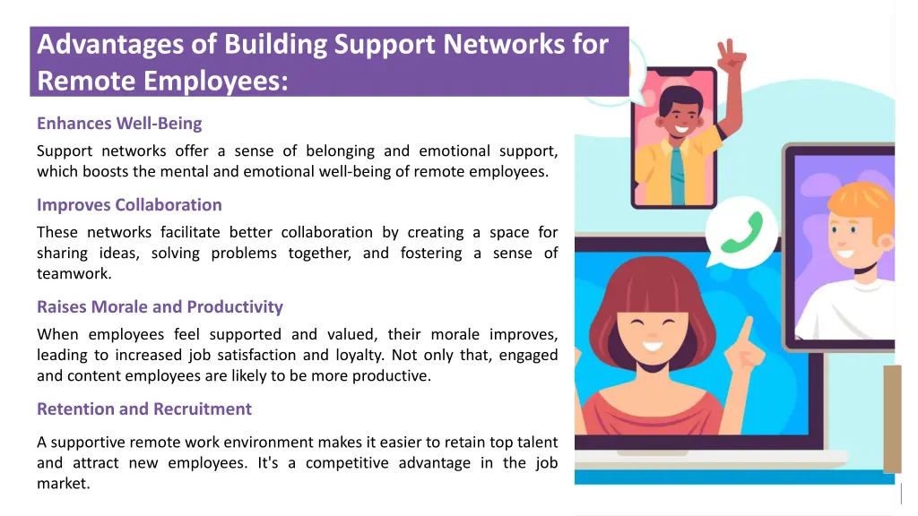 advantages of building support networks