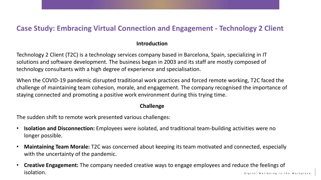 case study embracing virtual connection