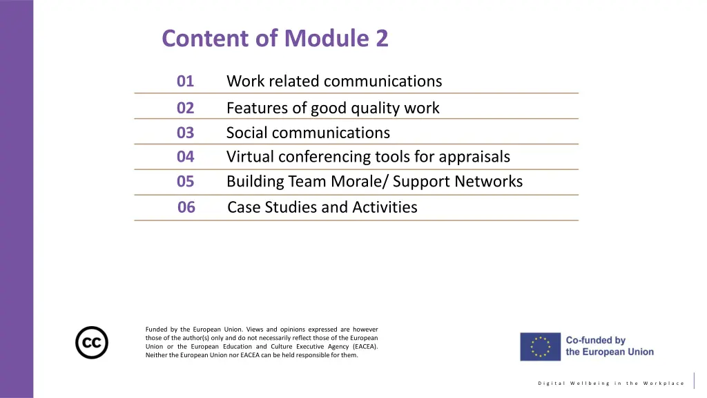 content of module 2