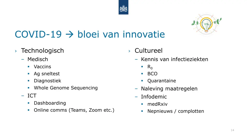 covid 19 bloei van innovatie