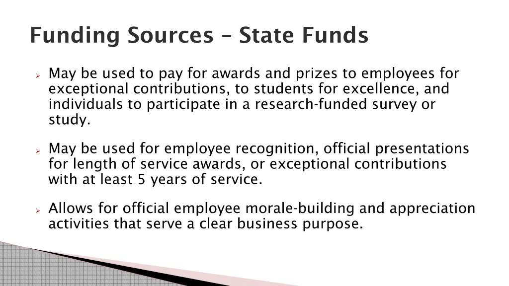 funding sources state funds