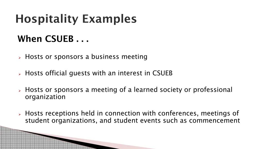 hospitality examples