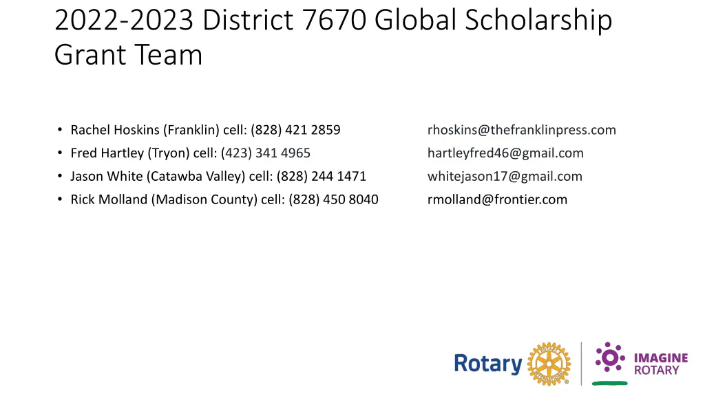 2022 2023 district 7670 global scholarship grant