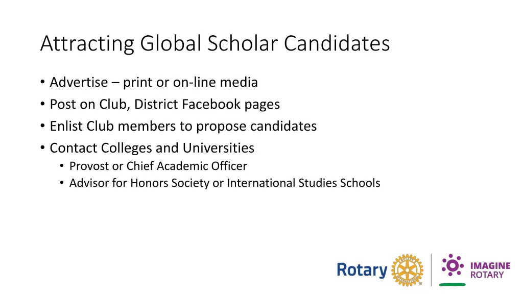attracting global scholar candidates