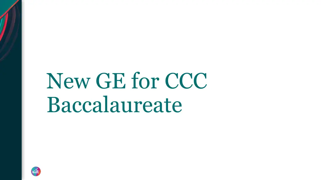 new ge for ccc baccalaureate