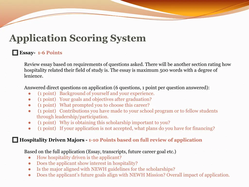 application scoring system 1