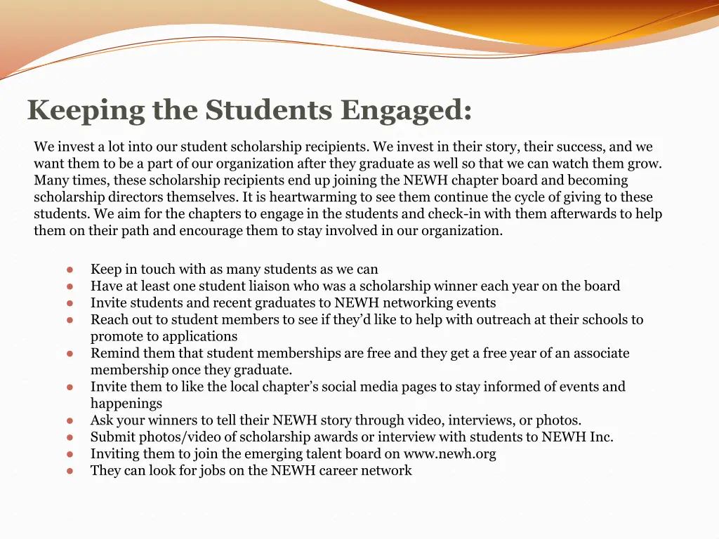 keeping the students engaged